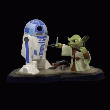 Yoda & R2D2 Exclusive Animated Maquette