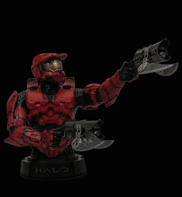 Halo 3 Master Chief Red Mini Bust