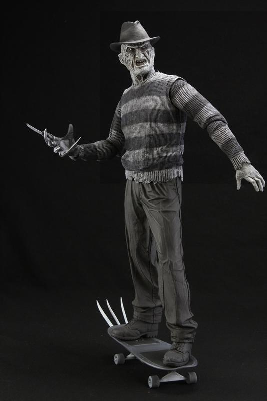 Freddy Krueger B&W Comic Book Action Figure