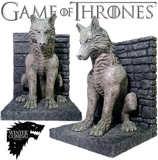 Dire Wolf Polystone Bookend Set