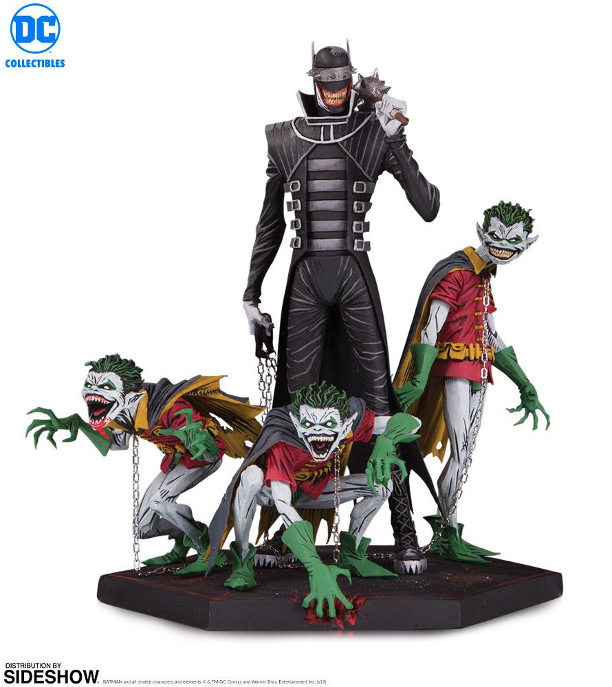 The Batman Who Laughs and Robin Minions Deluxe Statue