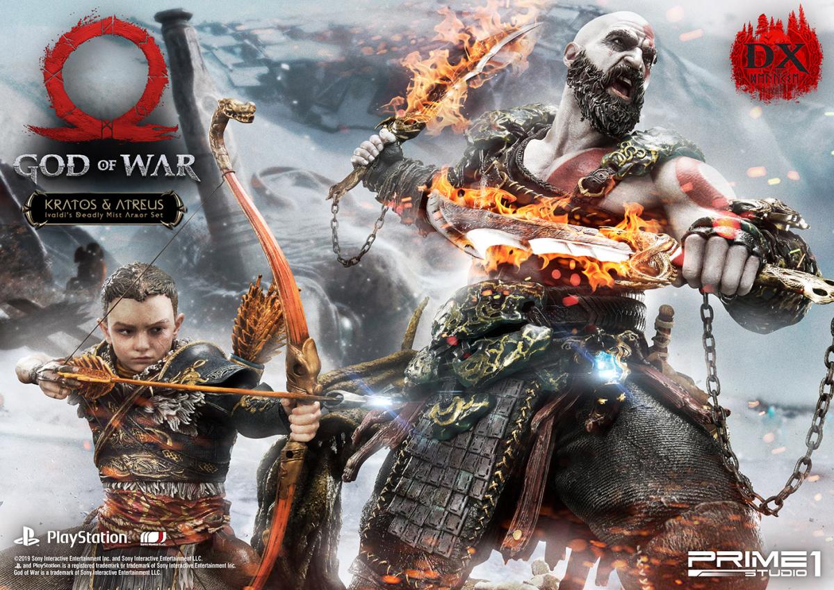 Kratos & Atreus Ivaldi's Deadly Mist Armor Set (Deluxe Version) Statue