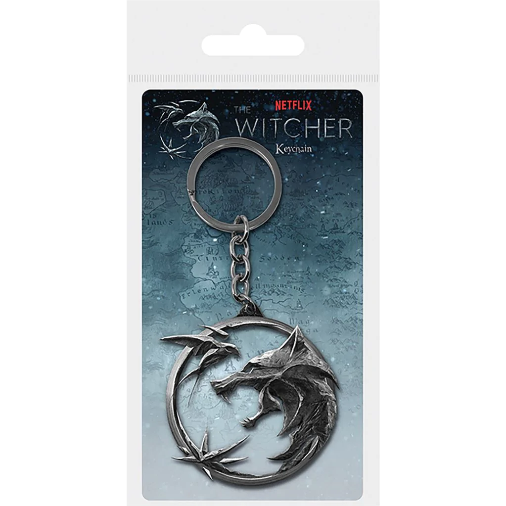 The Witcher : Wolf Swallow Star Metal Keychain