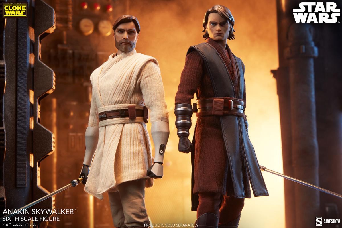 Obi-Wan Kenobi & Anakin Skywalker TCW Sixth Scale Figure Set