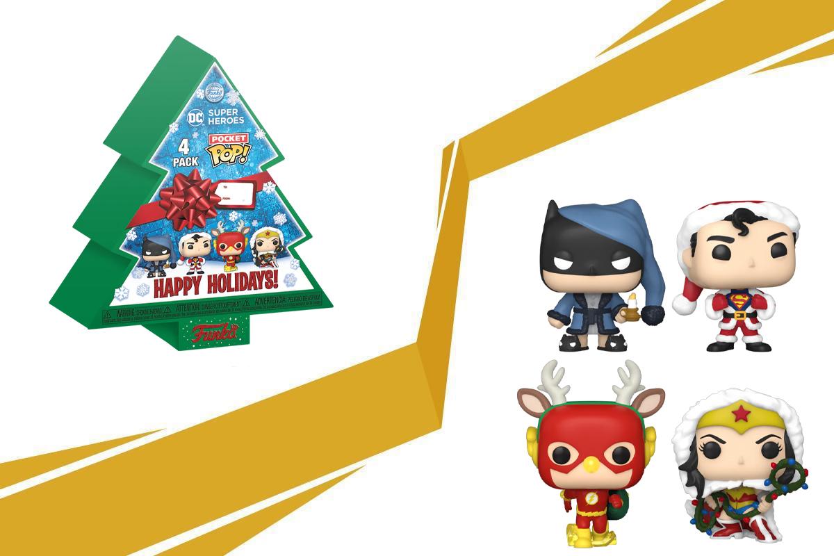 DC Tree Holiday 4-Pack POP Figures
